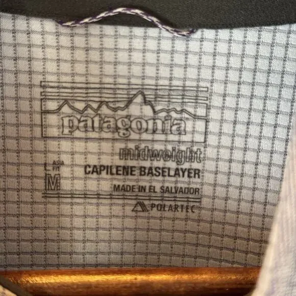 Patagonia Capilene Midweight 1/4 Zip Baselayer Purple Polartec Top Women’s M EUC - Picture 2 of 10